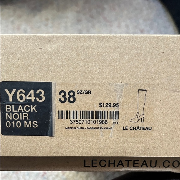 Le Chateau Women's Over the Knee Black Boots - Picture 2 of 5